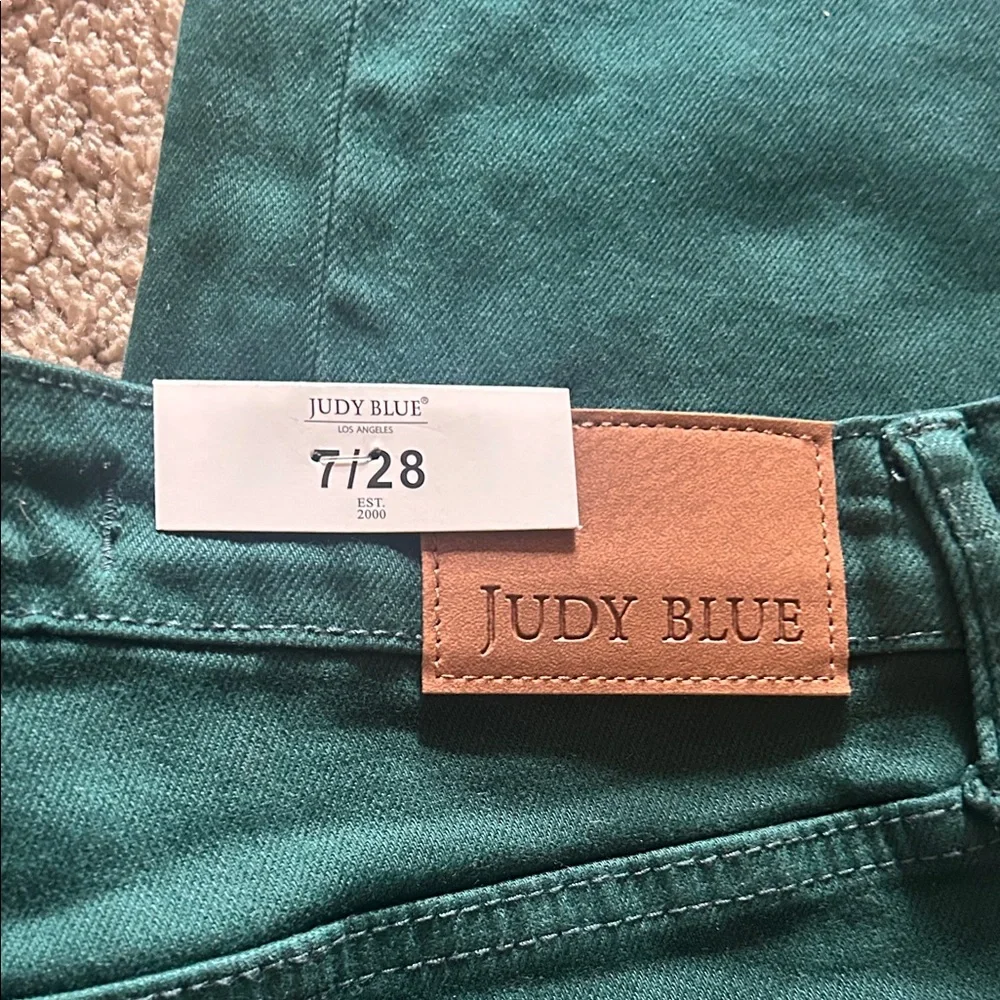 Judy Blue Teal Denim Jeans - Picture 2 of 5
